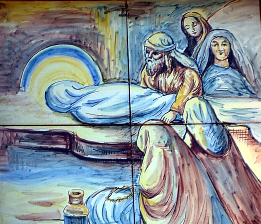 Estación XIV del Viacrucis de Casasbajas (Valencia): Jesús es sepultado.