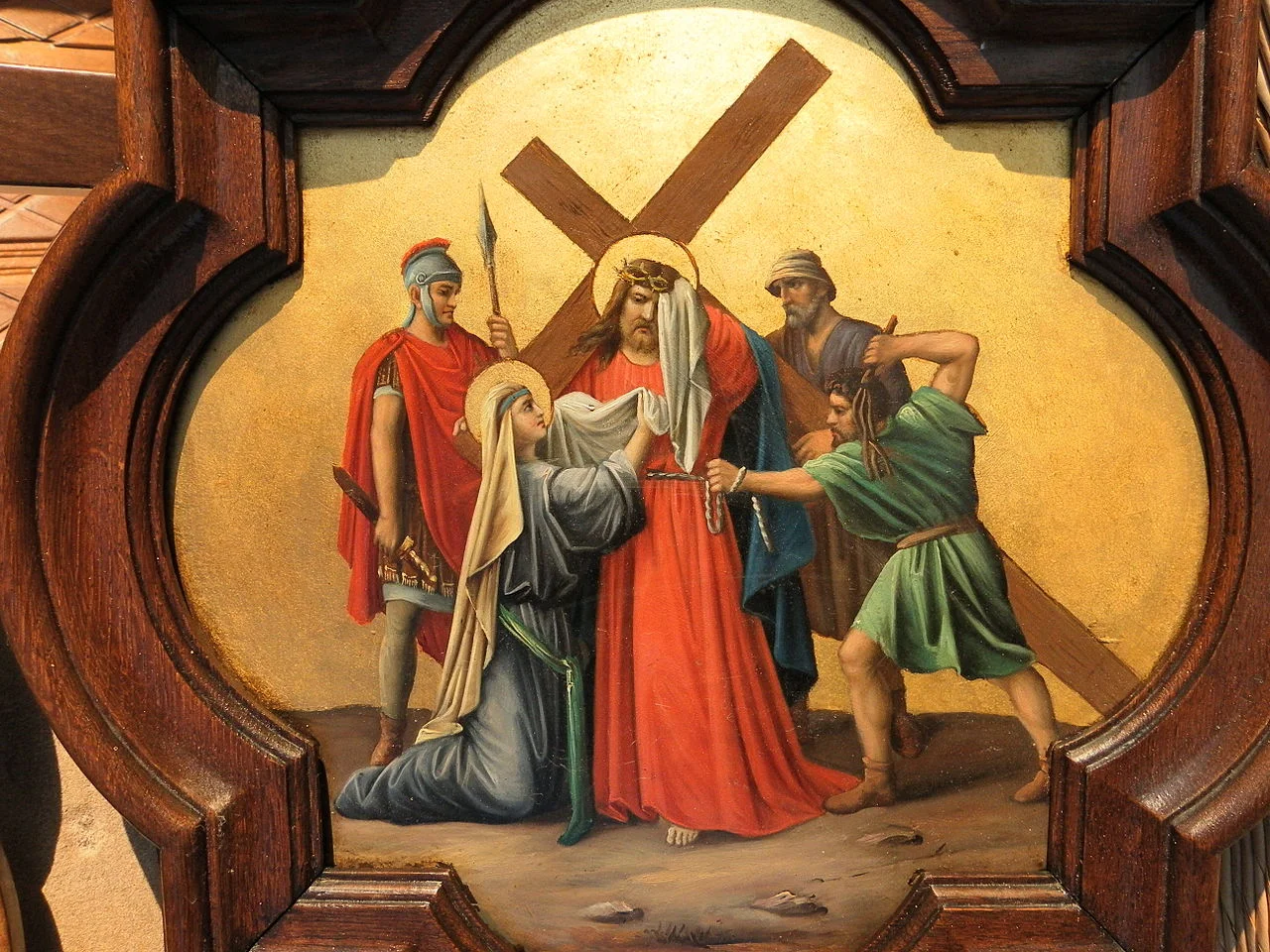 Station of the cross, Saint Symphorian church of Pfettisheim, Bas-Rhin, France.