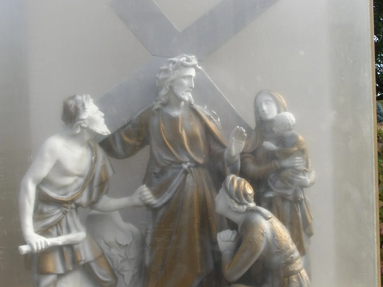 Stations of the Cross (#8) at Trinity Heights, Sioux City, Iowa.
