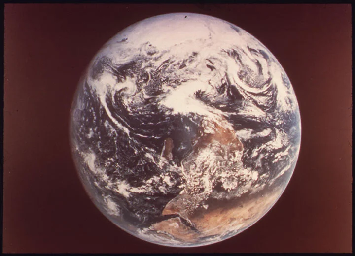 Caption: Earth, as seen by astronauts Eugene Cernan, Ronald Evans and Harrison Schmitt from Apollo 17. Photographer: NASA Date Created: 1972 December