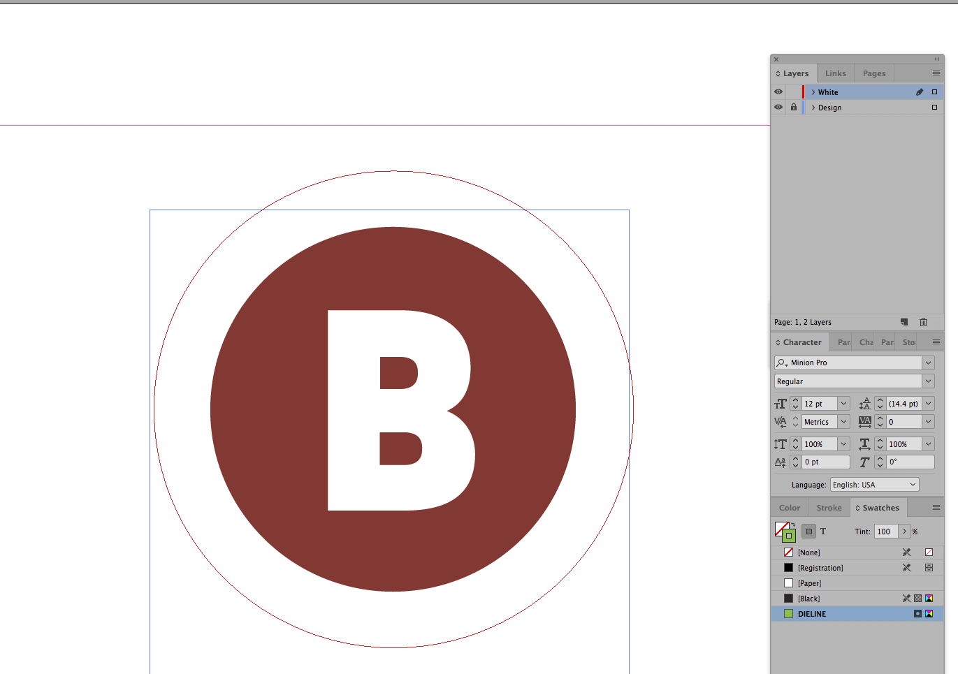 Creating a White layer. All White elements should be contained in this layer. In this example, only the circle is required to be contained in that layer.