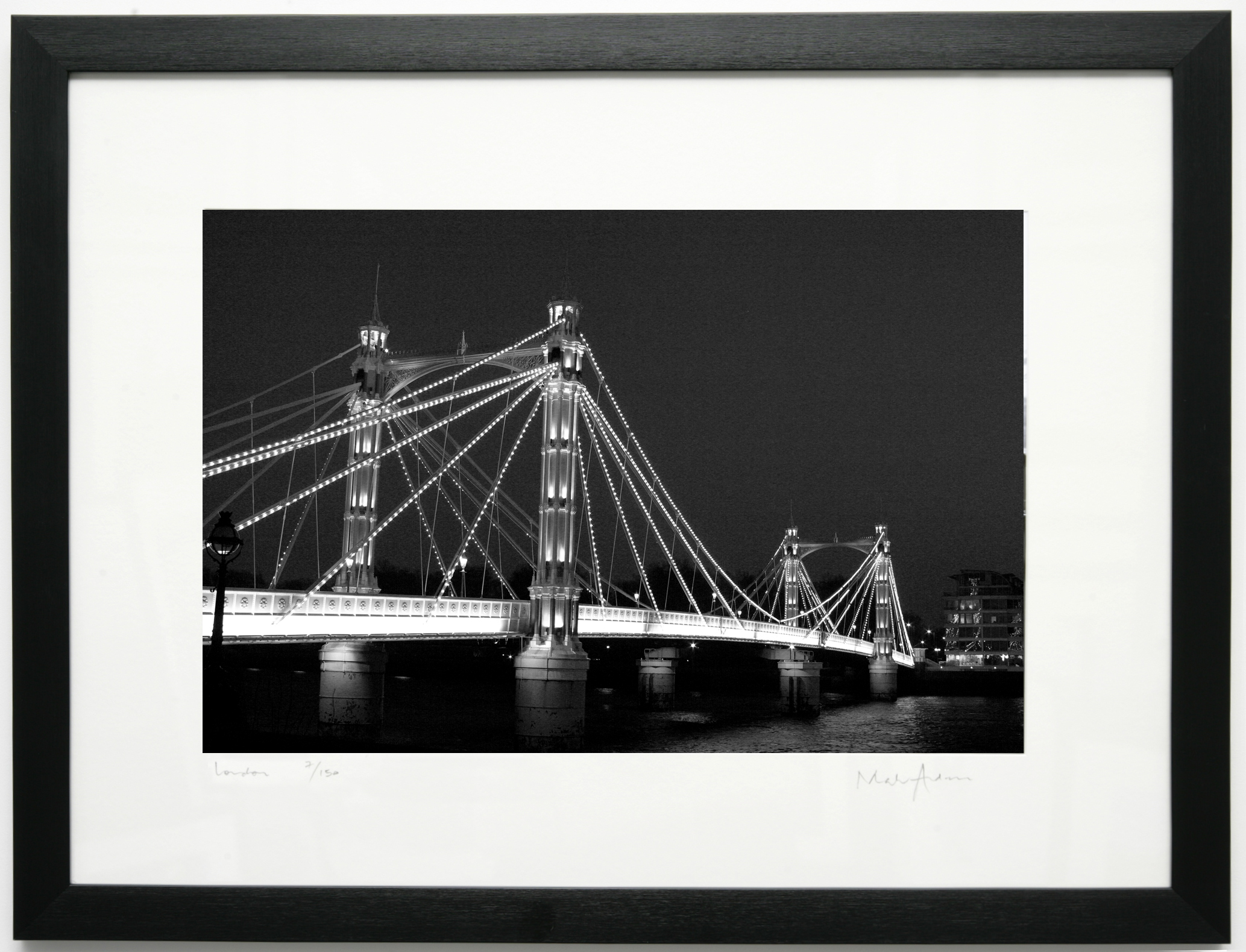 Framed print of London. Albert Bridge