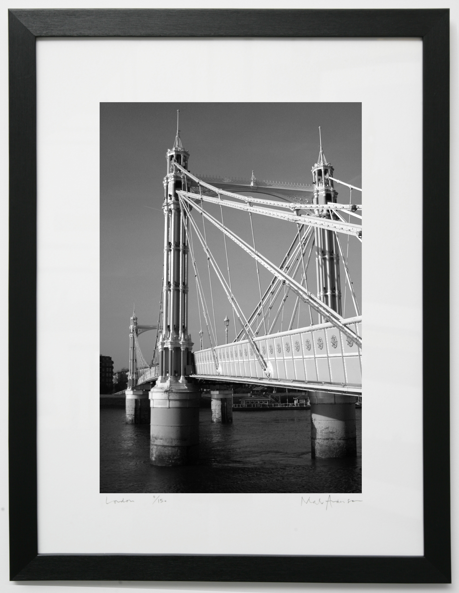 Framed print of London. Albert Bridge