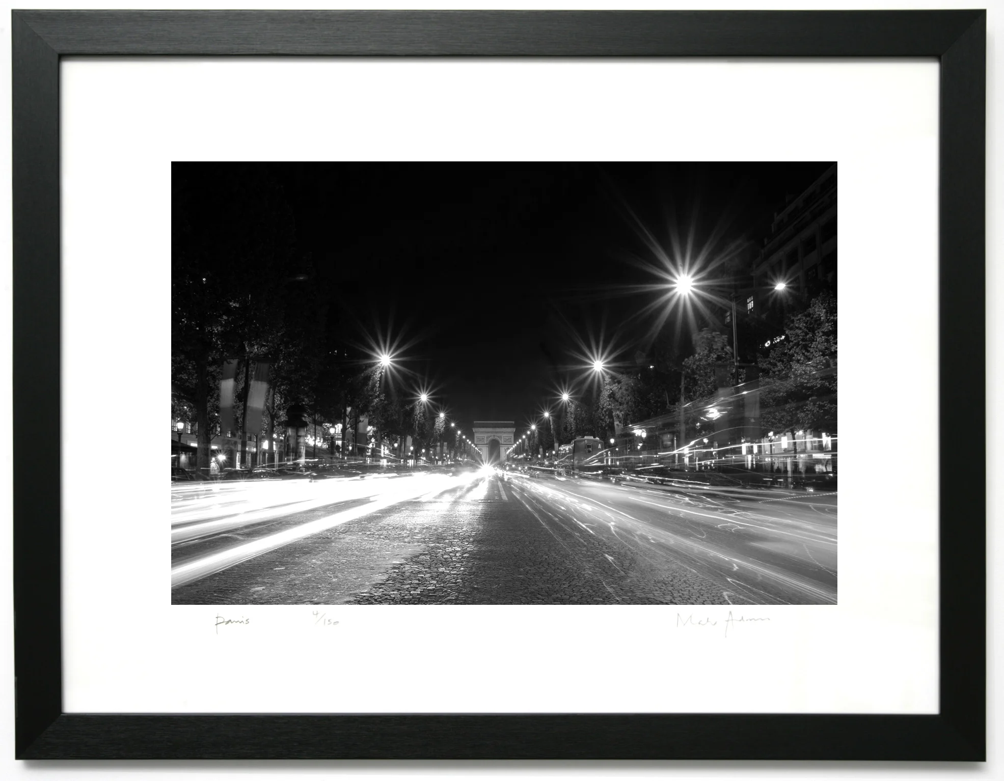 Framed print of Paris. Champs Elysee Night 1, Paris