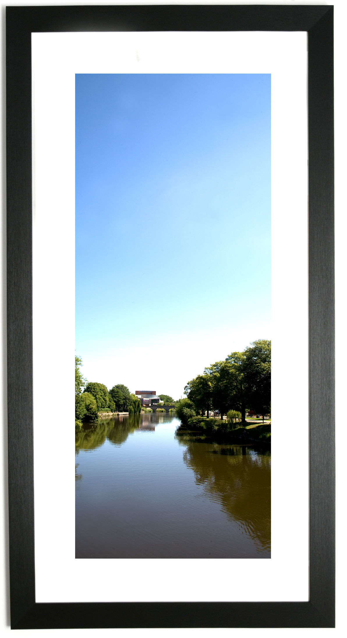 Framed prints of Shrewsbury. Shrewsbury Vertical. Towards Welsh Bridge