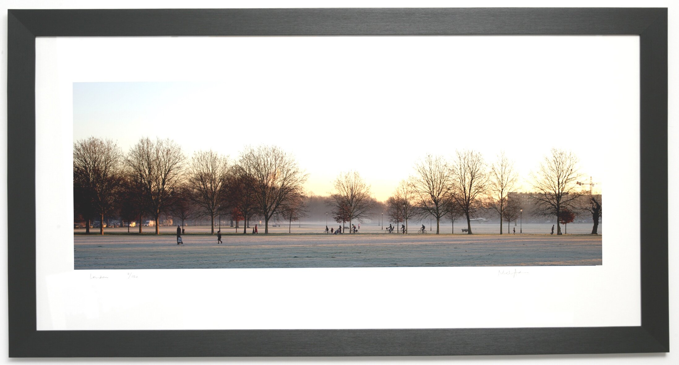 Framed print of London. Clapham Common Winter Panoramic