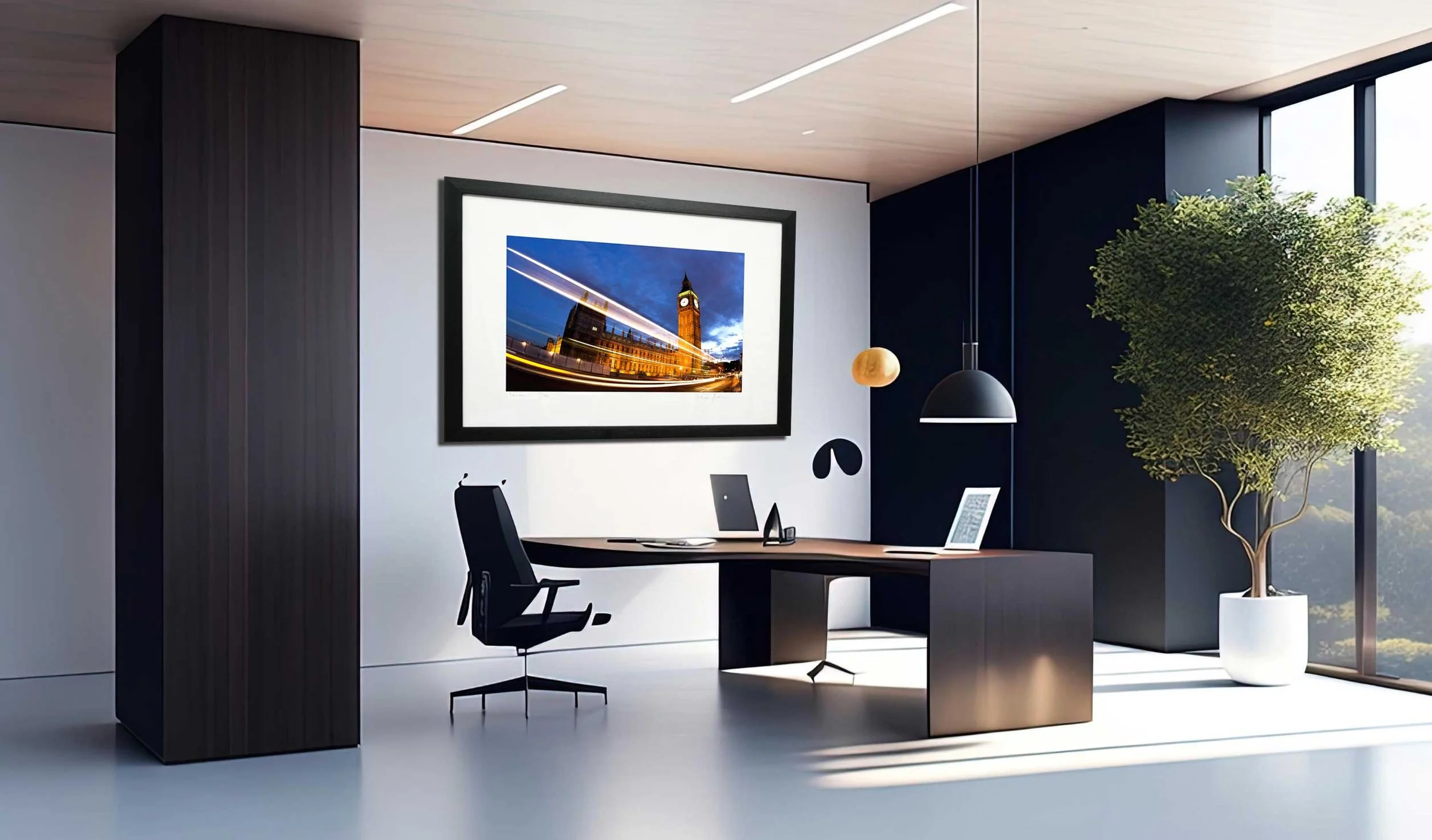 Framed colour prints of London