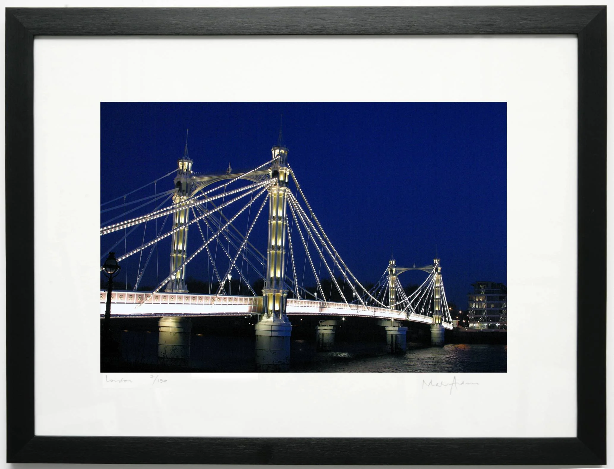 Colour print of Albert Bridge, London