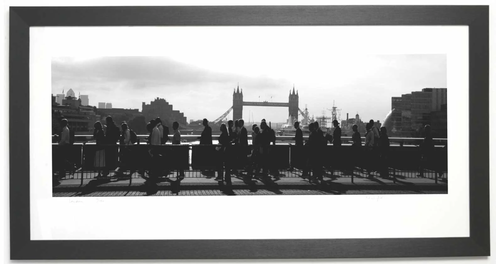 Framed Panoramic Print of Tower Bridge