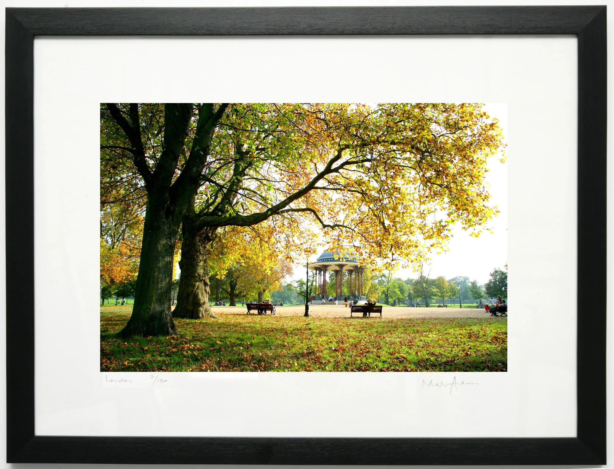 Clapham Common Bandstand in autumn