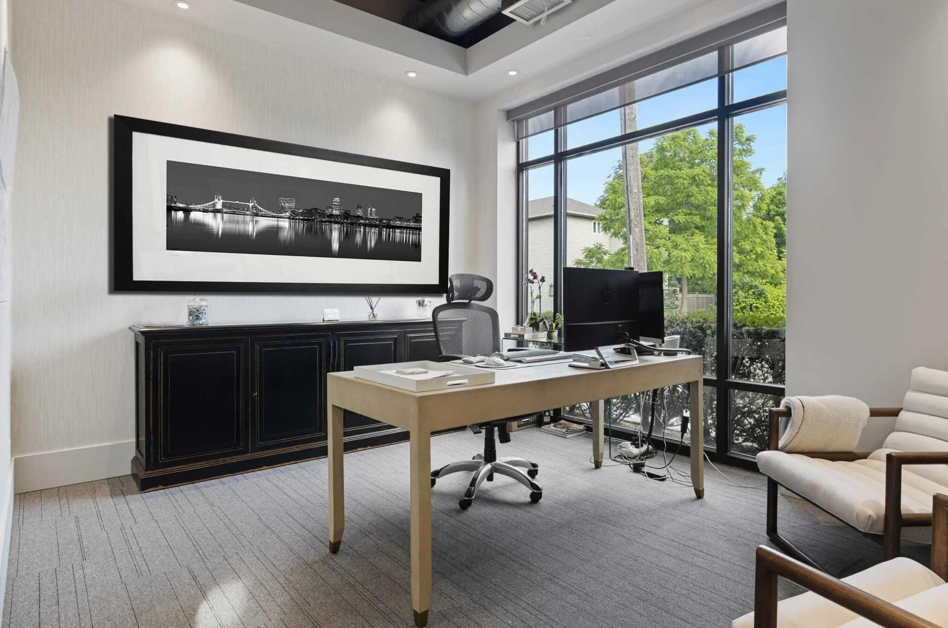 Panoramic print of Albert bridge