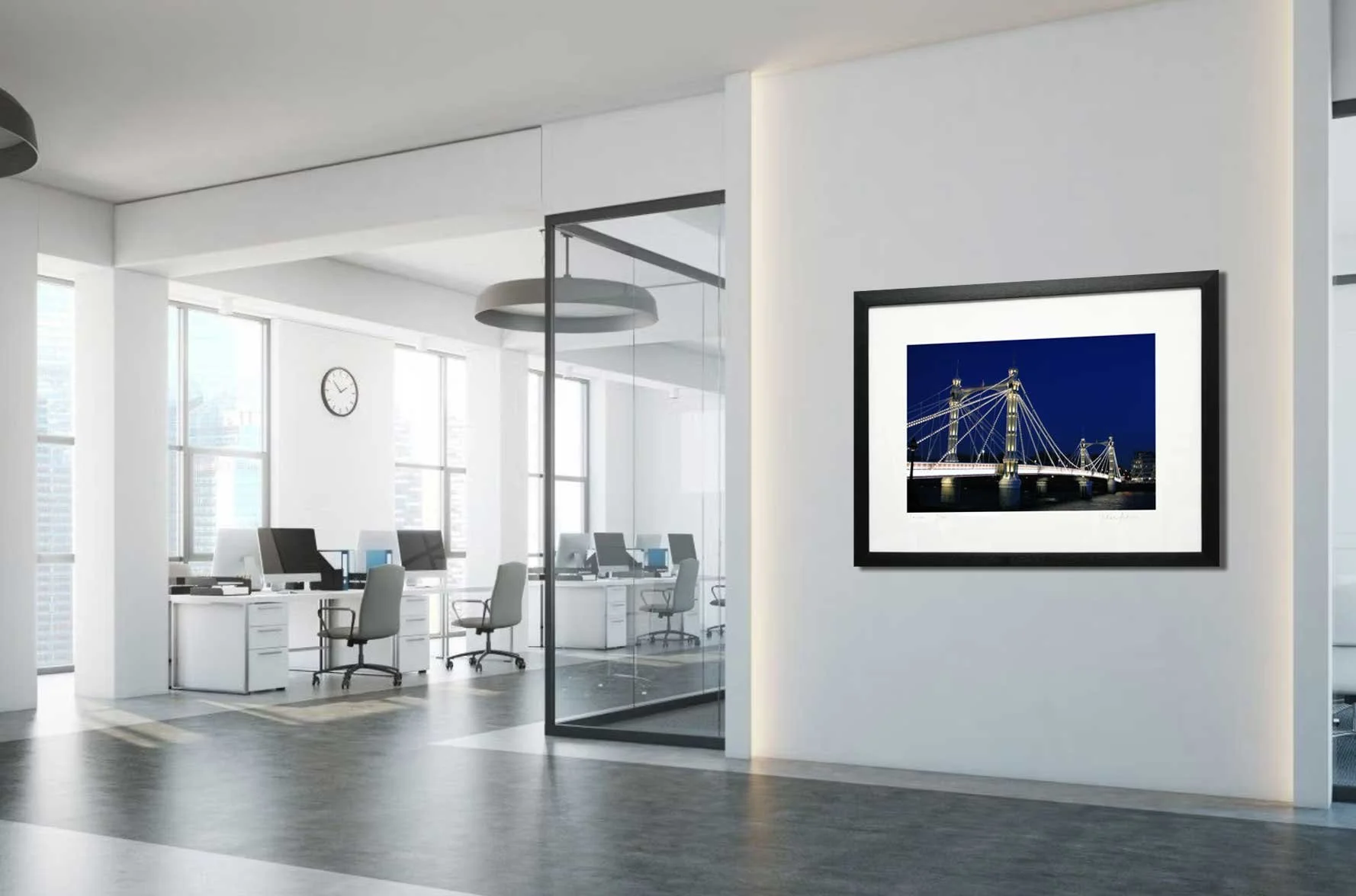Print of Albert Bridge for an office
