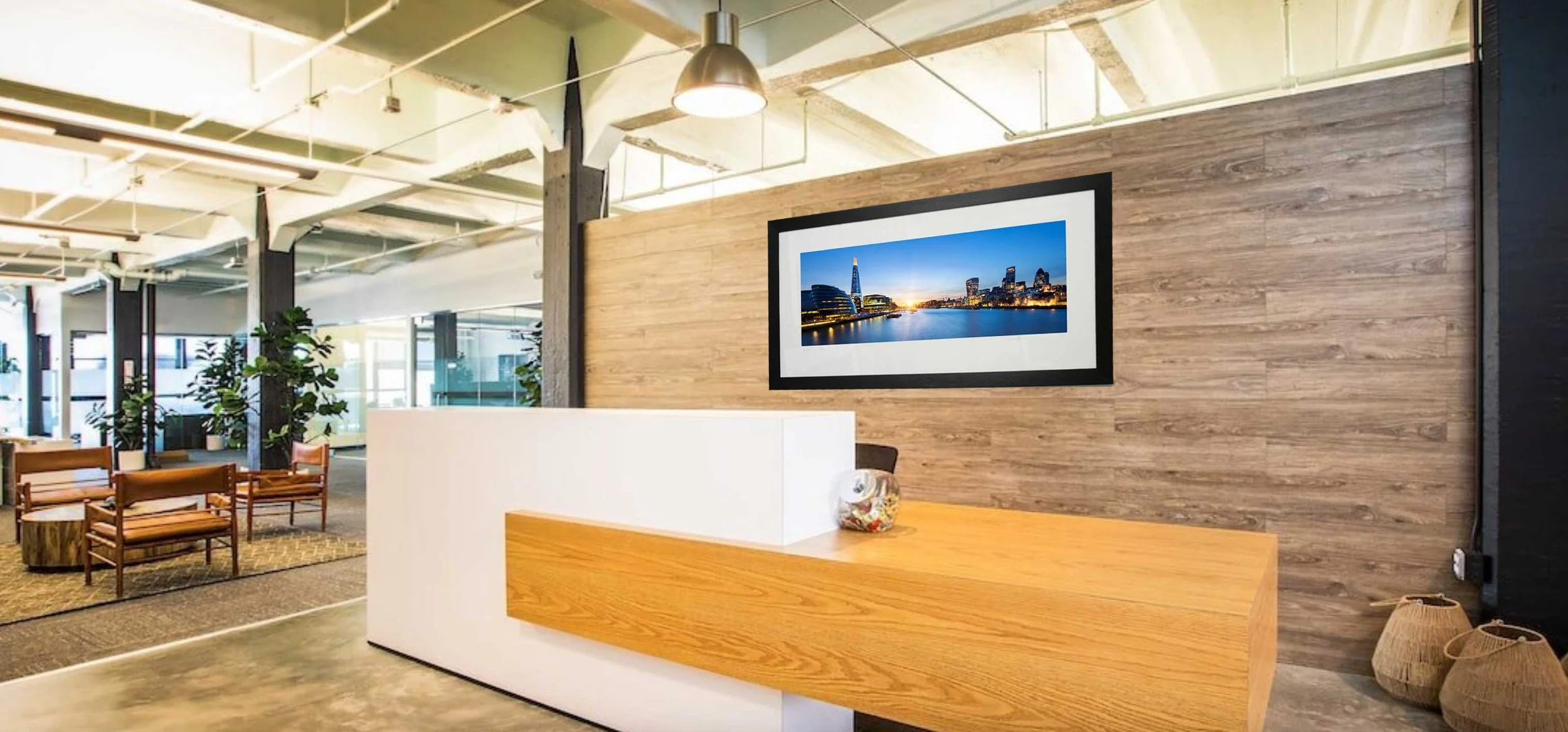 Colour print of London for an office reception