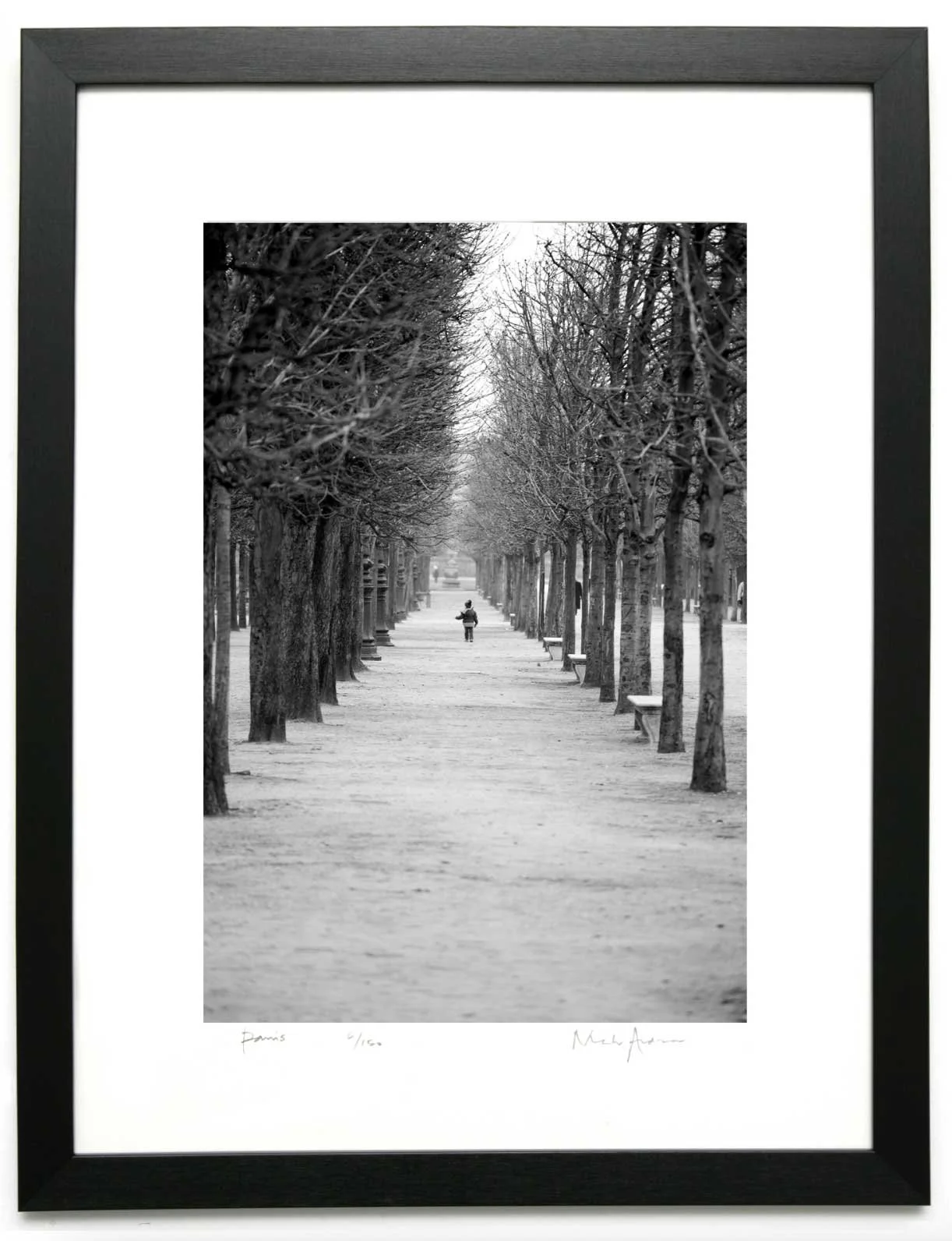 Framed black and white prints of paris