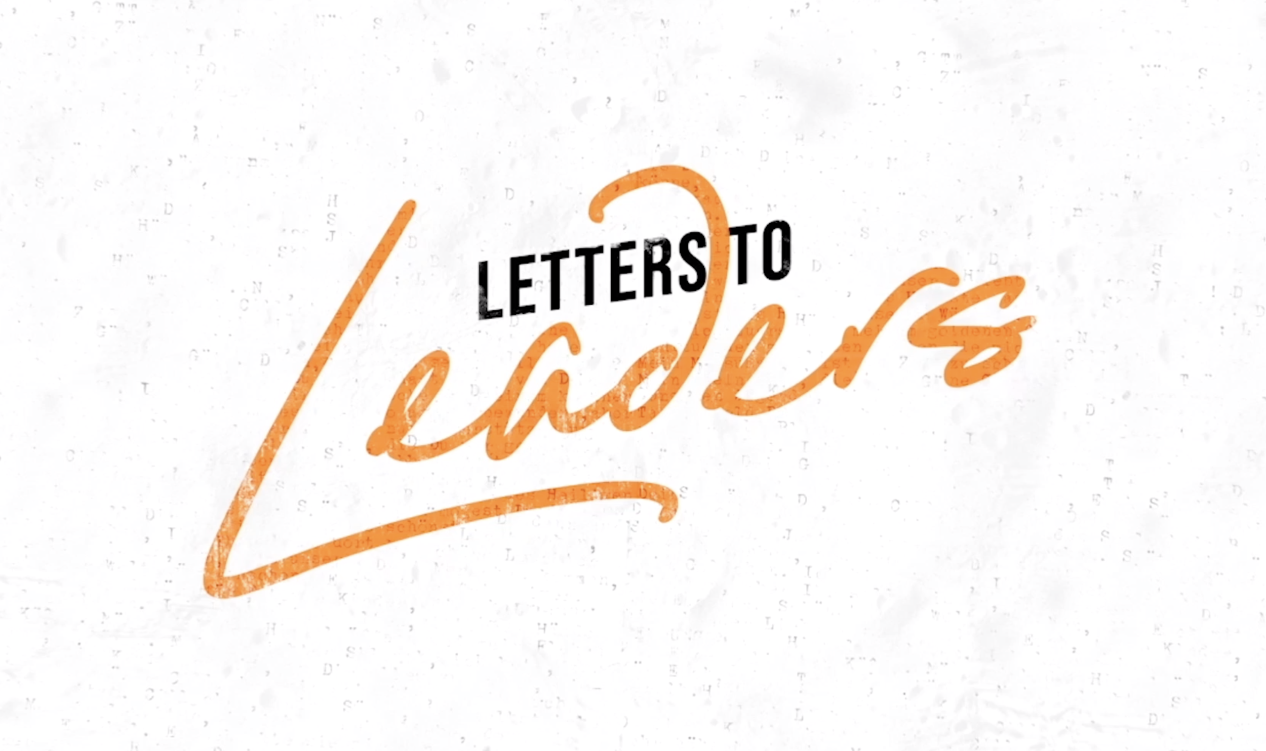 Letters to Leaders: Christian leaders are called to Believe and Live out Christian Convictions. (Copy)
