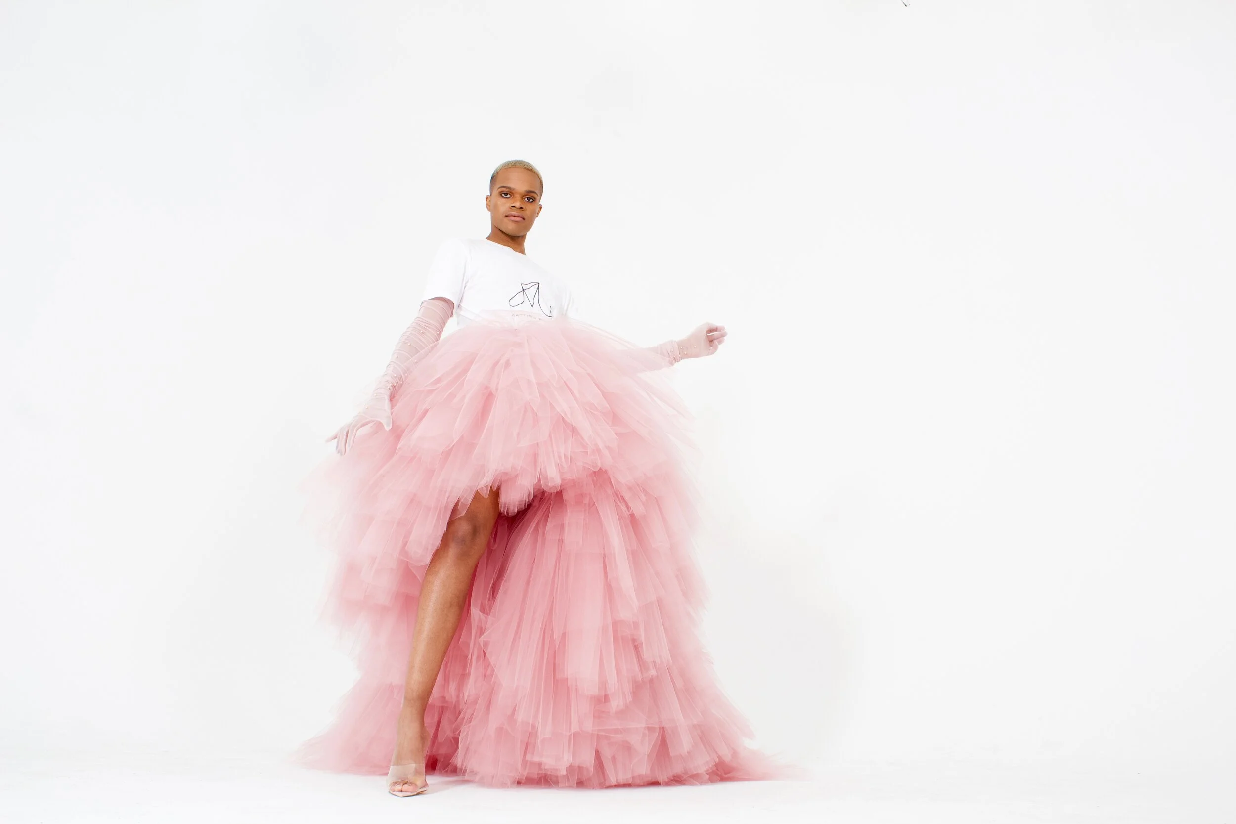 MR Asymmetric Tulle Skirt