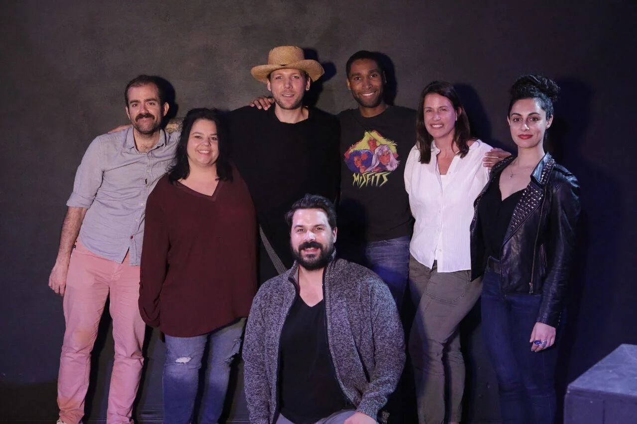 Honored to share the stage that evening at “Bada Bing Bada Boom: True Stories Told for Cash” at The Actor’s Company; West Hollywood, October 4th, 2018. Photo by Melanie Chapman. (From left to right: Yours truly, storytellers Laura House, musical guest Zachariah Griffin, Jesse Brune-Horan *seated, Navaris Darson, Kris Crenwelge & Roxy Shabestari. Special thanks to Christopher Brune-Horan for starting the mic!)