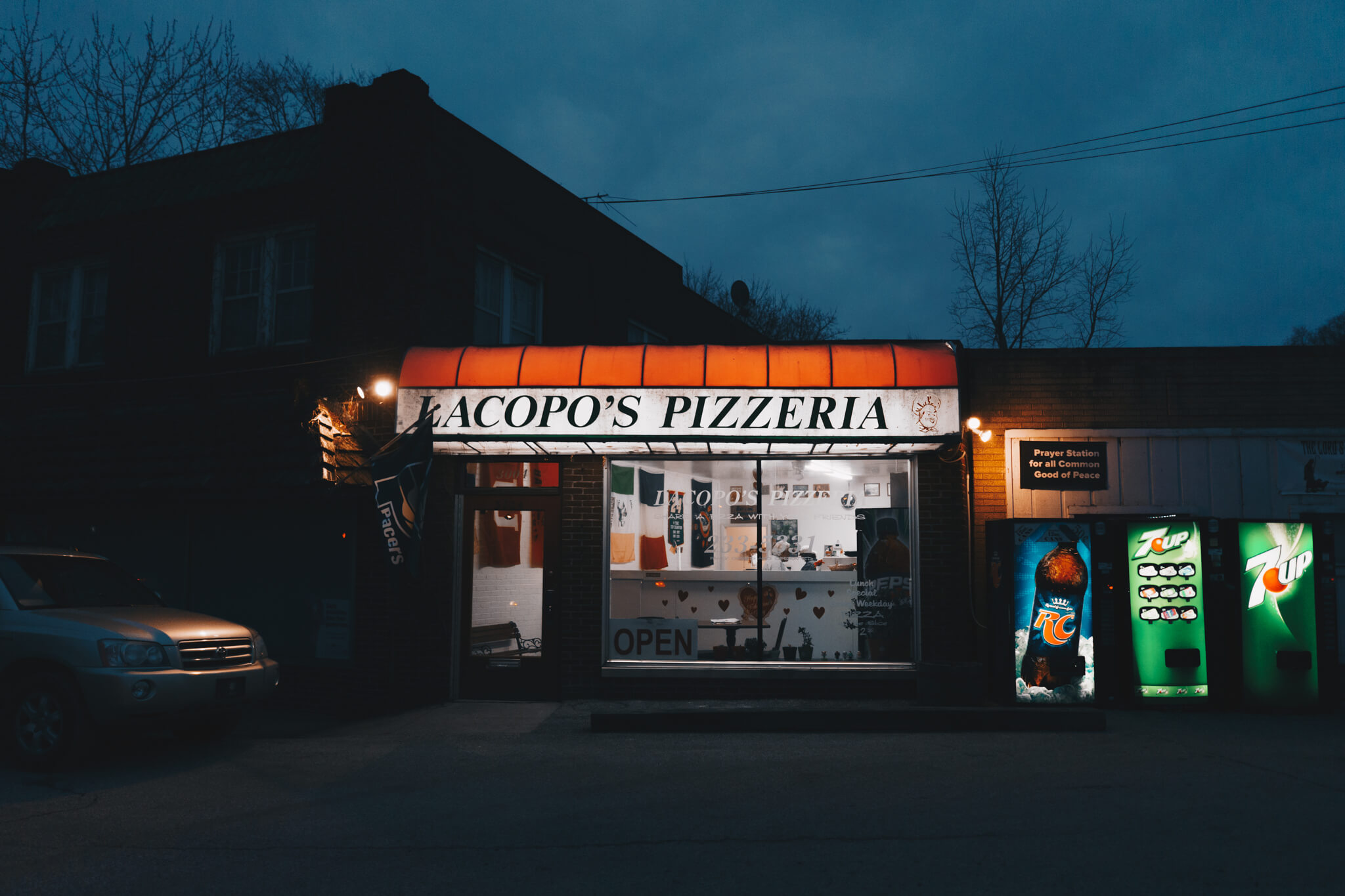 Lacopo’s No. 2 An early evening photograph of the West End storefront of Lacopo’s Pizzeria featured in our March 2018 story Lacopo’s Pizzeria .