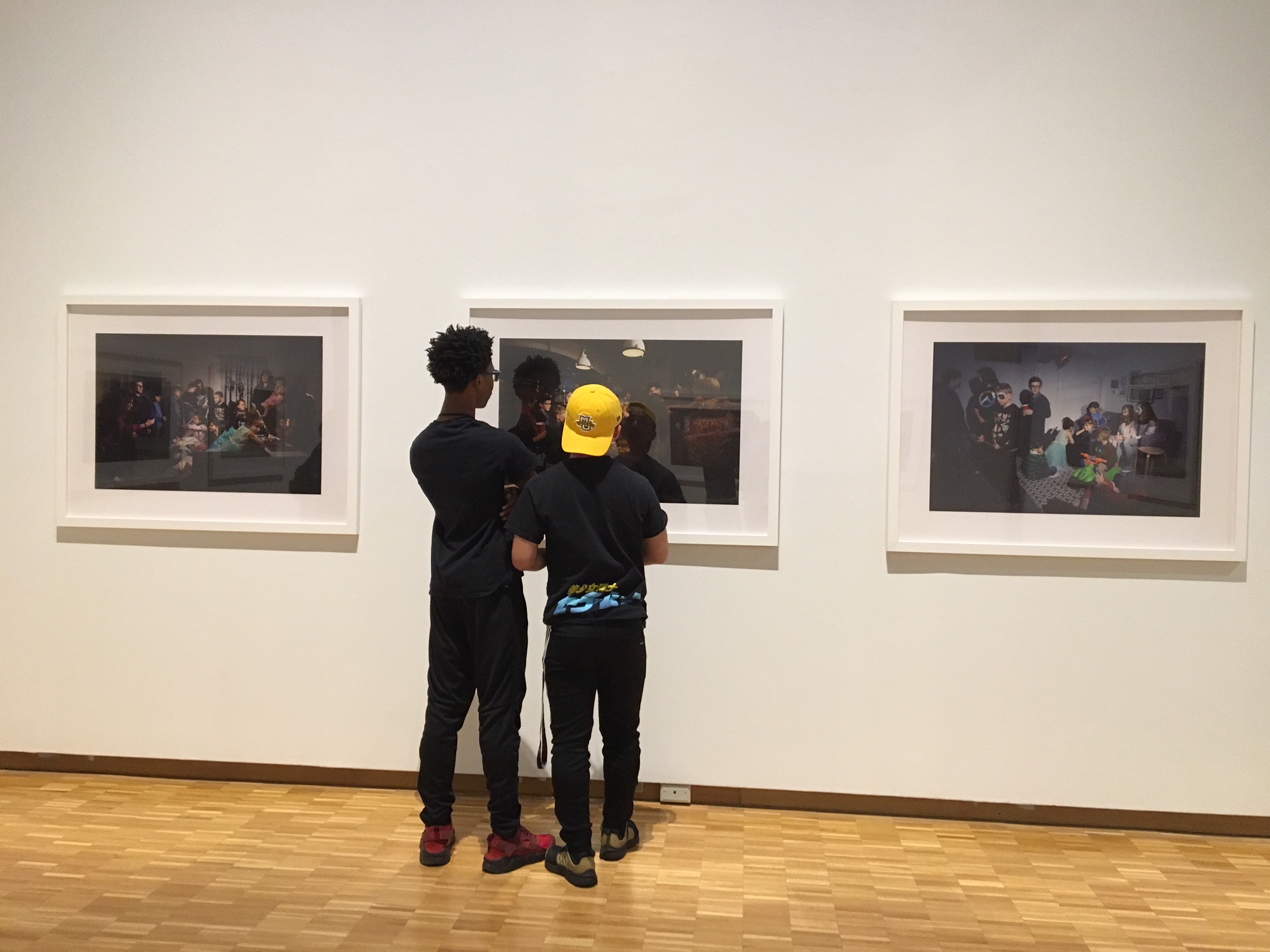 Upword Bound students looking at Celebration series