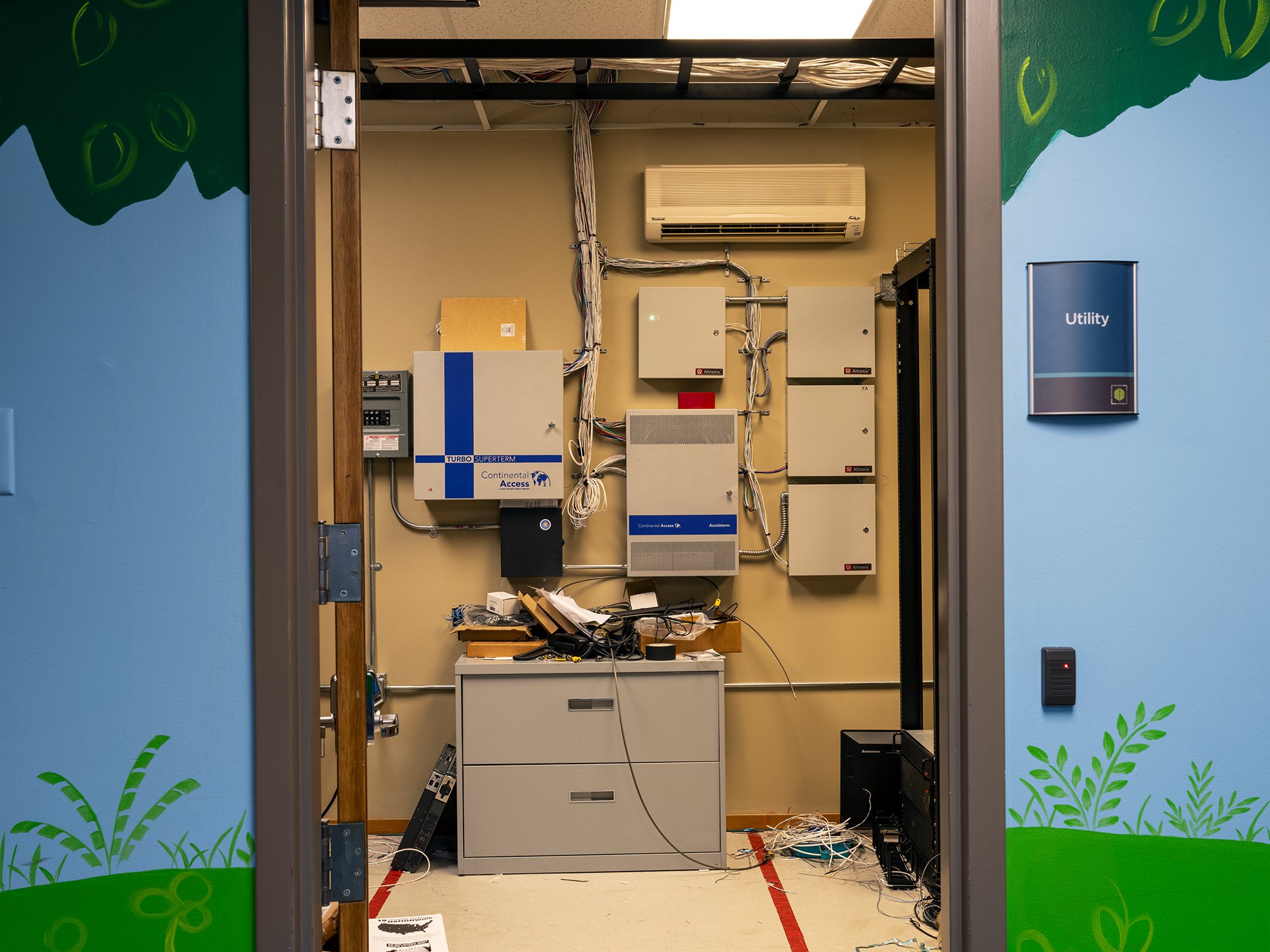  Server Room, View from Hallway within Child Care Wing. 2023 