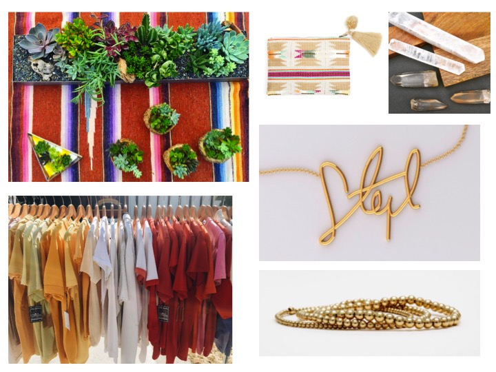 Shop Desert Cali Chic Collage: Big Red Sun // Backbeat Rags // Legend of Lido // Flight of Heart // Sincerely Jewelry // Karen Lazar Design