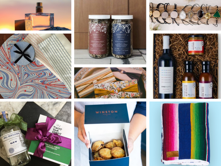 For the Hostess: The First Perfume / Sommer House Granola / Gemtye / Tisch New York Bar Au Chocolat / One Hope Wines / Twist Your Spirits / Winston Pies / Sueno 