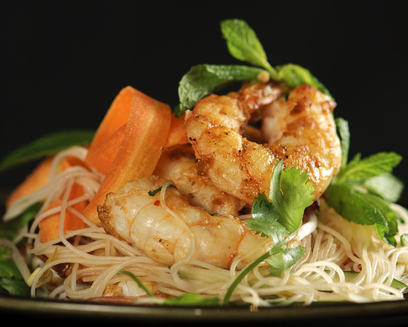GRILLED SPENCER GULF KING PRAWNS WITH VERMICELLI RICE NOODLE SALAD