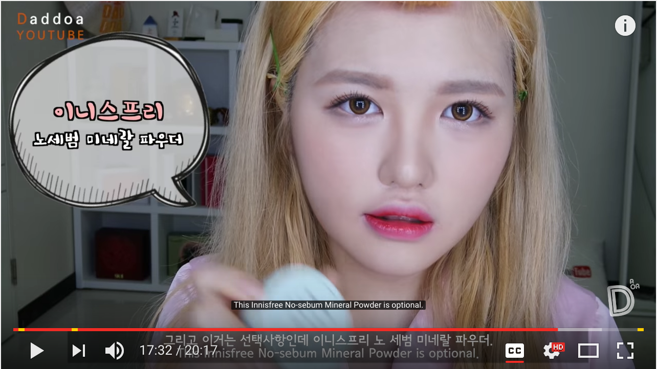 I like Daddoa 's lip here, but the shade seems to clash with her face and hair.