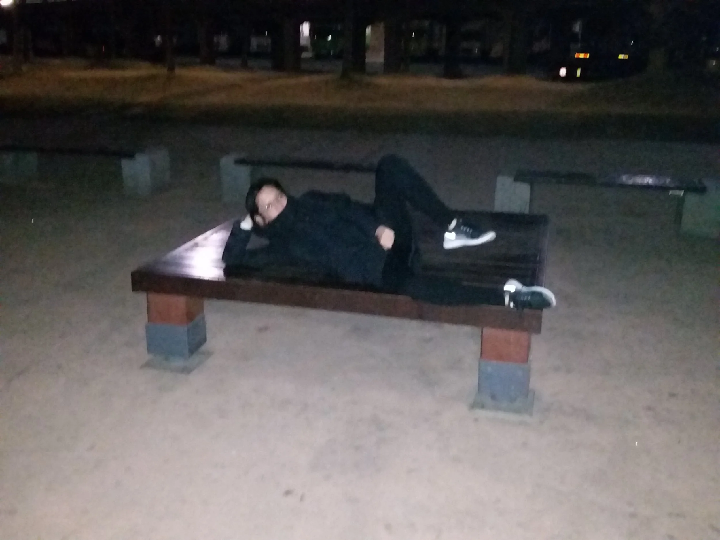 Me, safely being a jackass at 3AM in Hangang Park