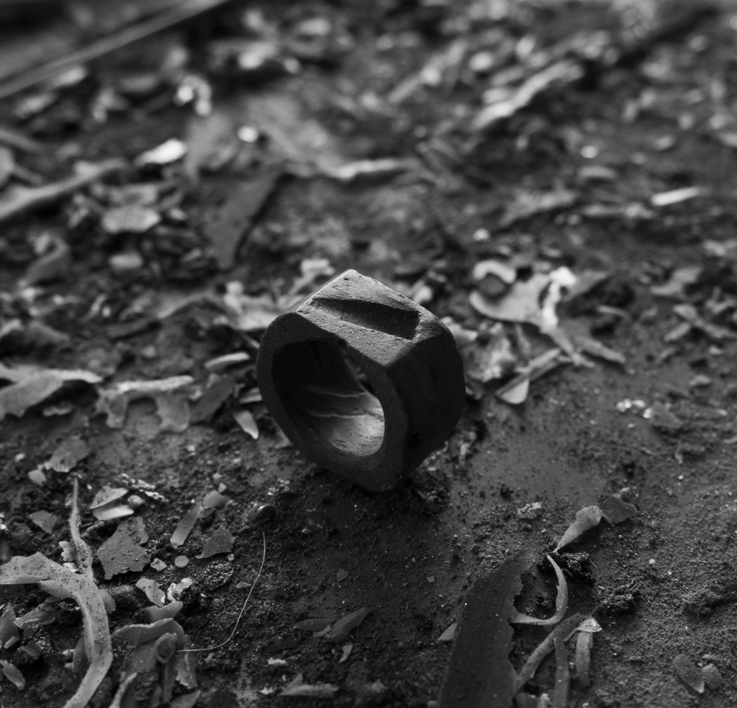 Angled Depression Medium Ring