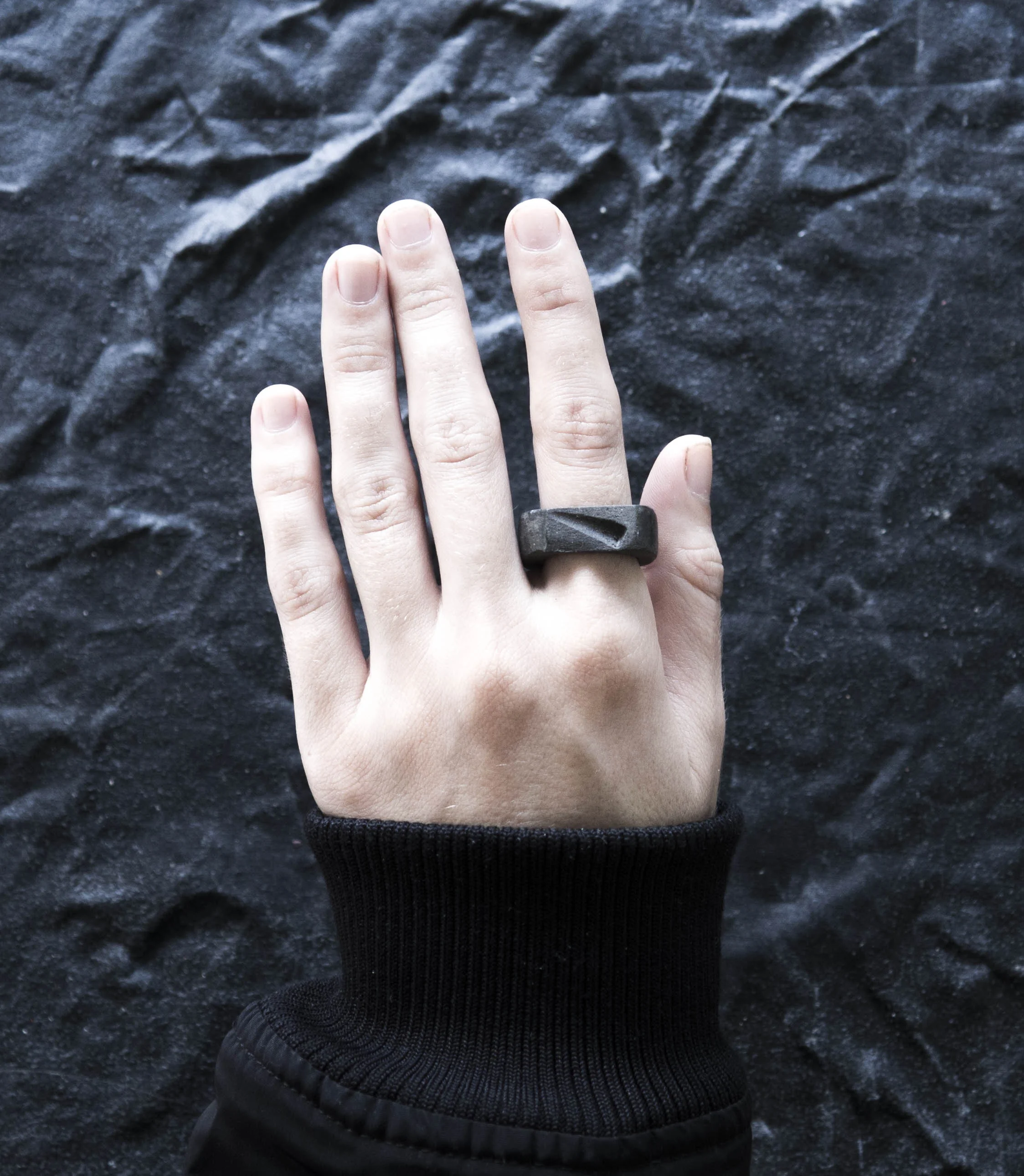 Angled Depression Small Ring