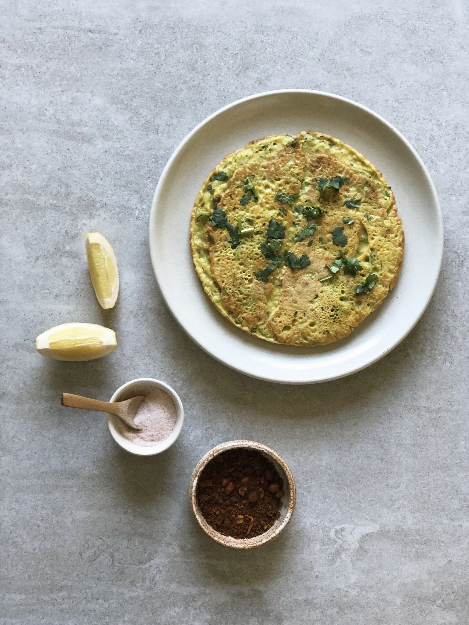 Leek + Coriander Protein Pancakes From Jes Chev