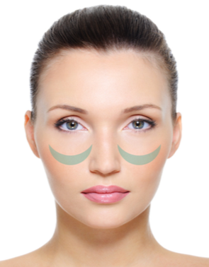 MIDDLE REGION OF THE CHEEKS The middle region of the cheeks is a window to the stomach and lungs. This area of the face is notorious for rosacea as well as breakouts and hyperpigmentation. Consider common allergens like wheat and dairy. Try alkalizing your body by eating plenty of green vegetables and reducing acid-forming foods like alcohol, caffeine, and sugar.