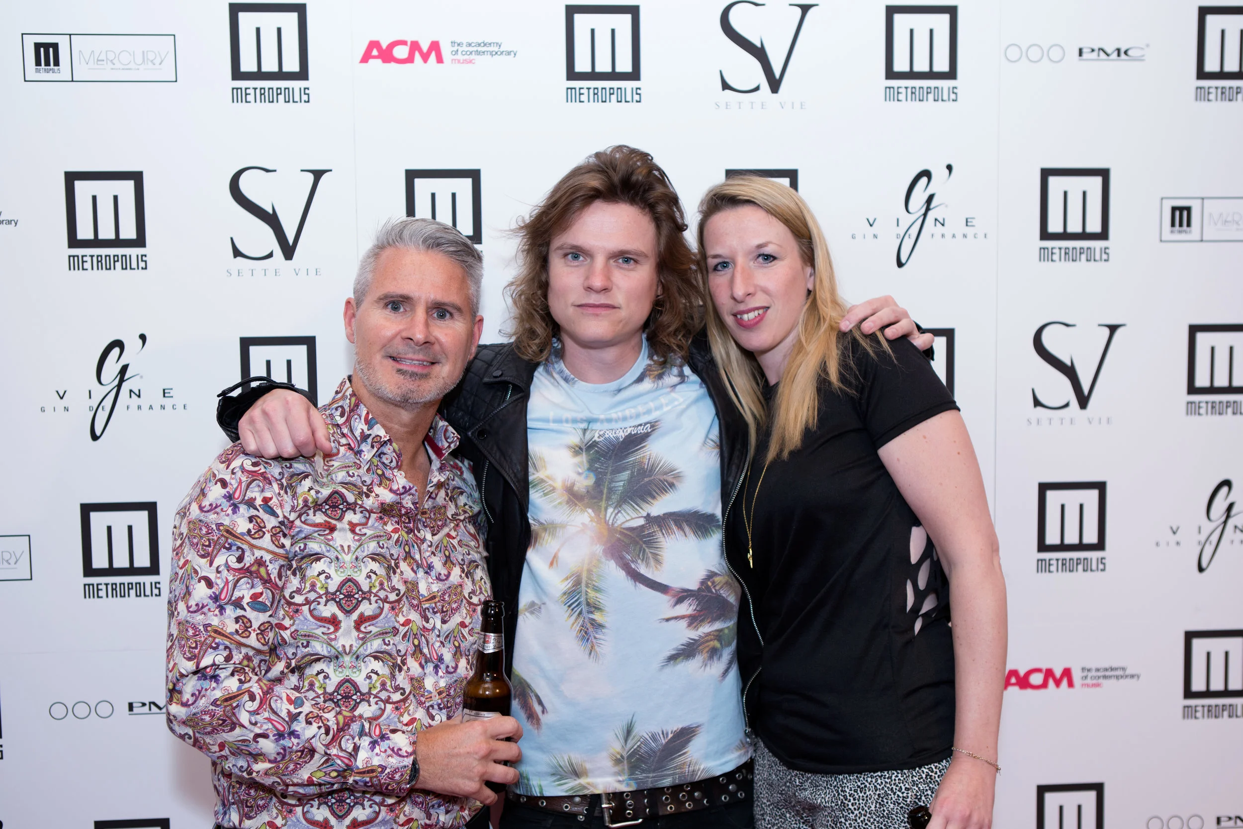 Emma with John Stretford & Johnny Lucas at the Metropolis Studios 25th Birthday Party