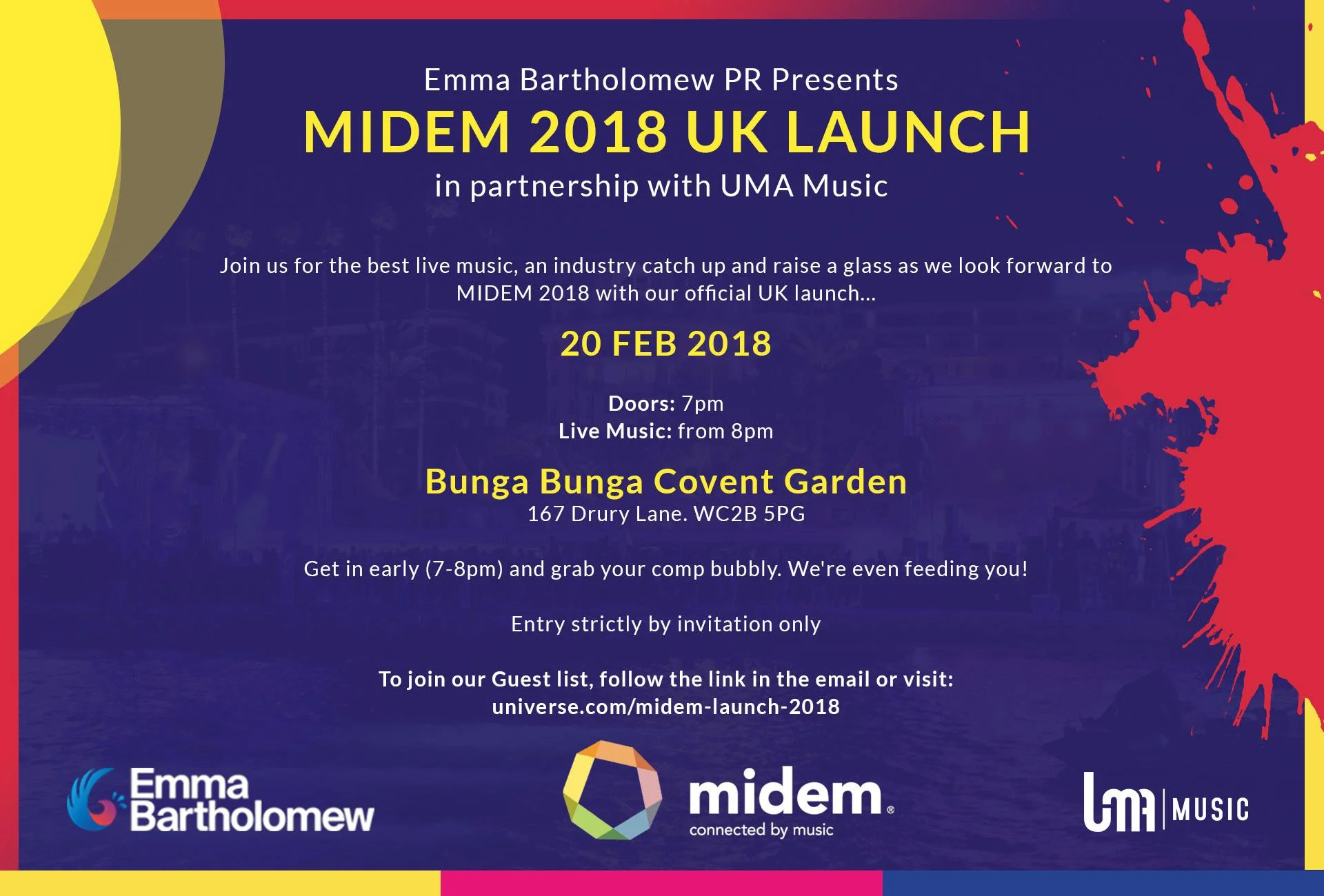 MIDEM 2018 UK Launch Party