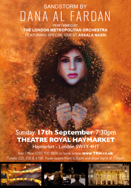 Syrian Superstar, Assala Nasri, to Perform in London: Dana Al Fardan’s Sandstorm, Theatre Royal Haymarket, 17 September