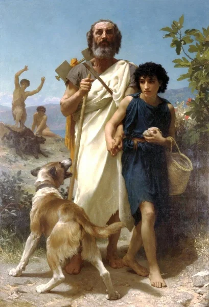'Homer and his Guide' (1874)