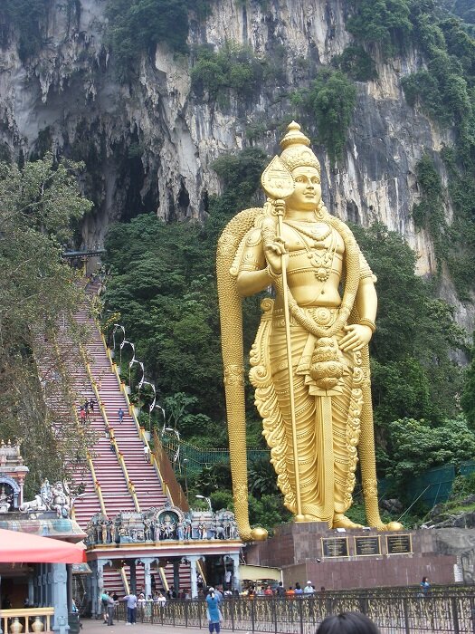 Statue of Murugan at the foot of Batu Caves