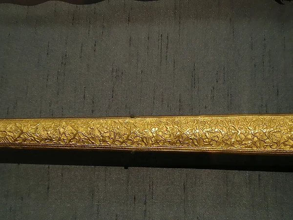 Detail on the kris scabbard