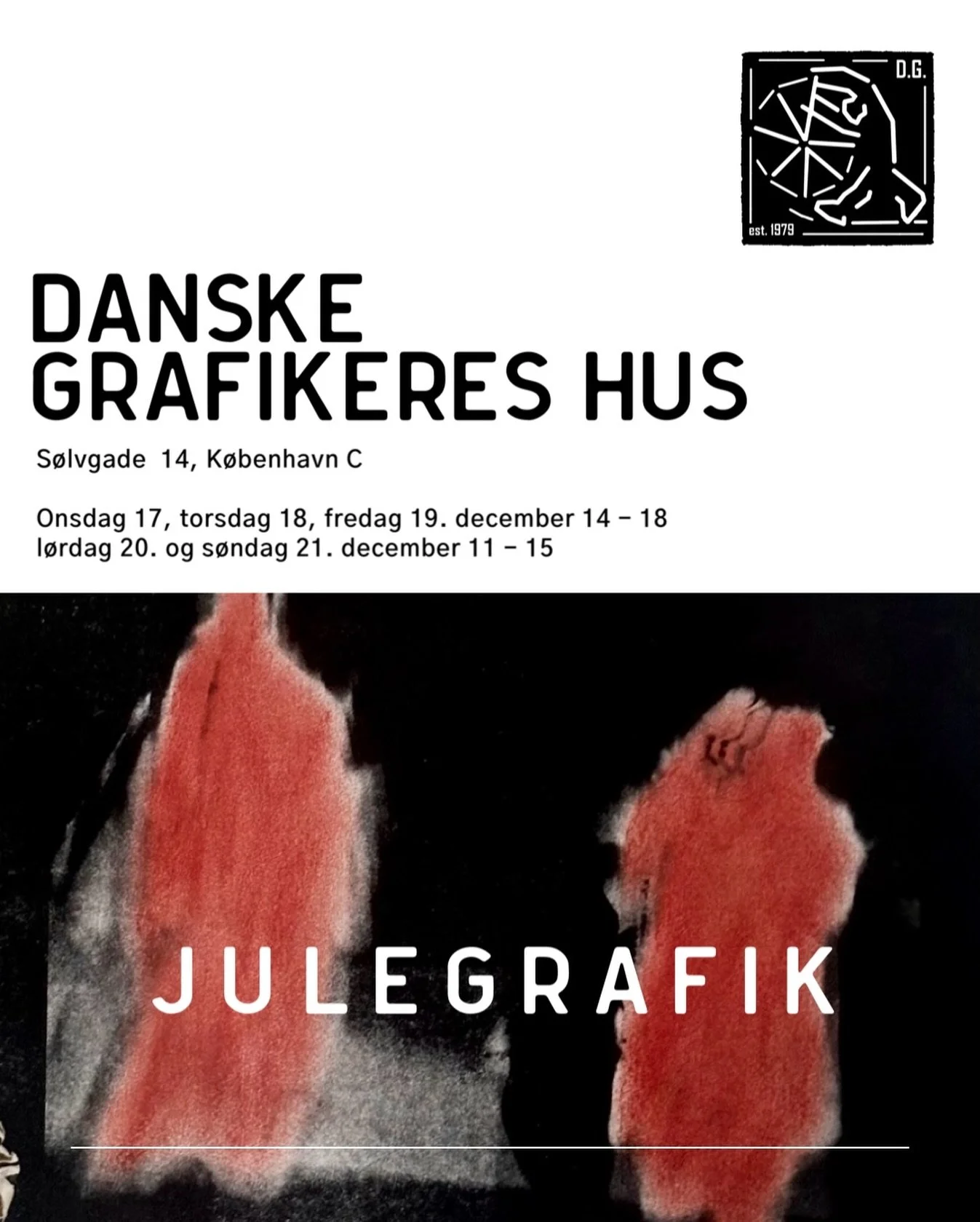 Velkommen til kunst og klejner i Danske Grafikeres Hus i S&oslash;lvgade 14 K&oslash;benhavn. Kom glad og k&oslash;b &aring;rets julegave fra onsdag d.17 til s&oslash;ndag d. 21 december. &Aring;bningstider: Onsdag 17, torsdag 18, fredag 19. december