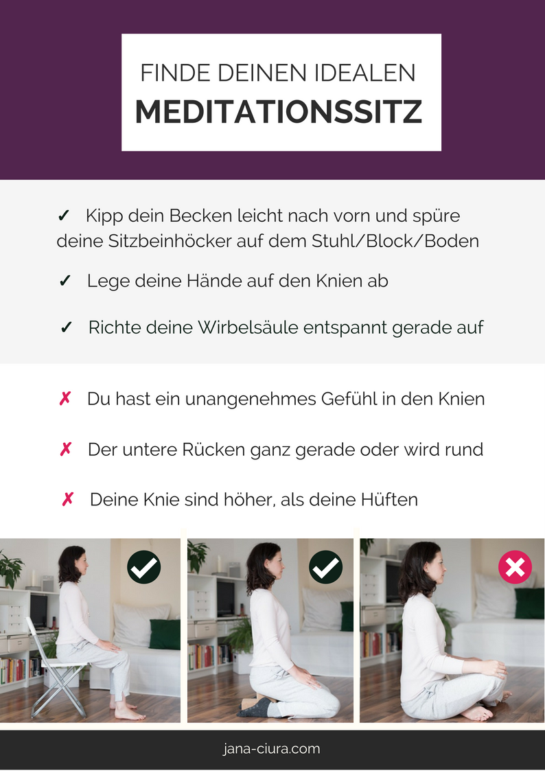 Anleitung: So findest du den richtigen Sitz für deine Meditation