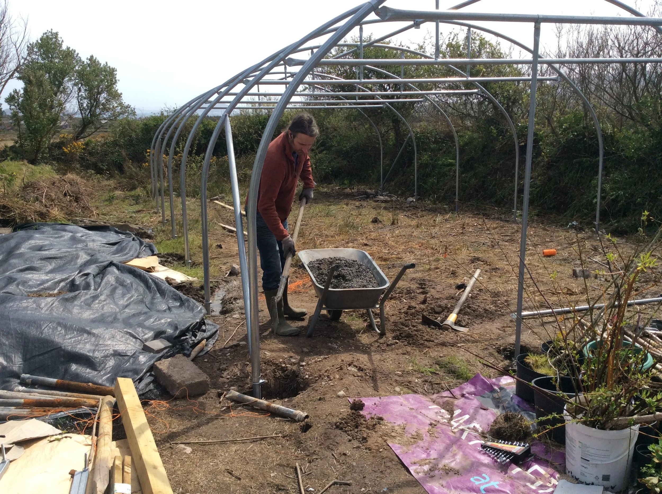 Cementing in the posts