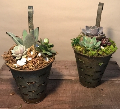 Hanging Galvanized Buckets