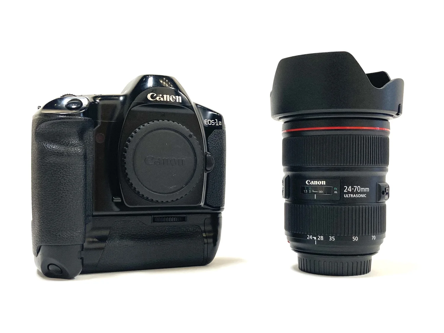 Canon EOS-1n w/ Power Drive Booster E1 and Canon EF 24-70mm f/2.8L 