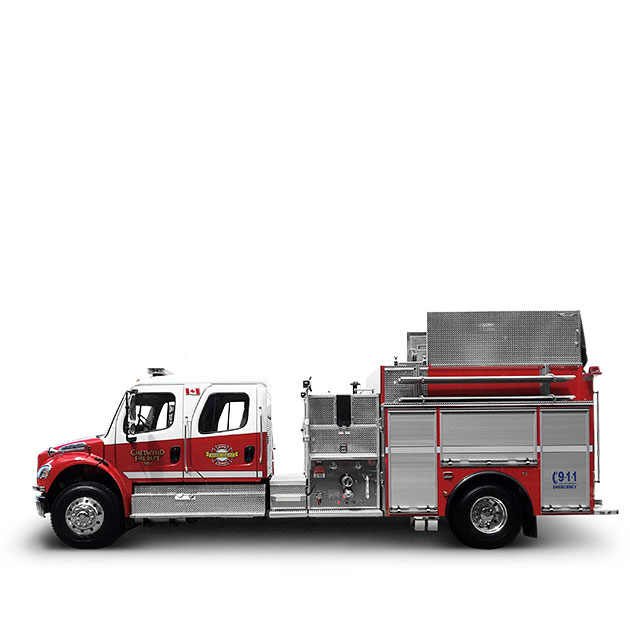 CHETWYND FIRE DEPARTMENT Built on a Freightliner M2 Chassis, Chetwynd’s Pumper Engine utilizes a Cummins ISL9 and an Allison EVS 3000 transmission which yields 350 horse power.