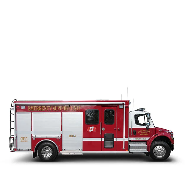 KOOTENAY BOUNDARY REGIONAL FIRE RESCUE — TRAIL Built on a Freightliner M2, 2 Door Chassis, Kootenay Boundary’s Rescue utilizes a Cummins ISL9 and an Allison EVS 3000 transmission which yields 300 horse power.