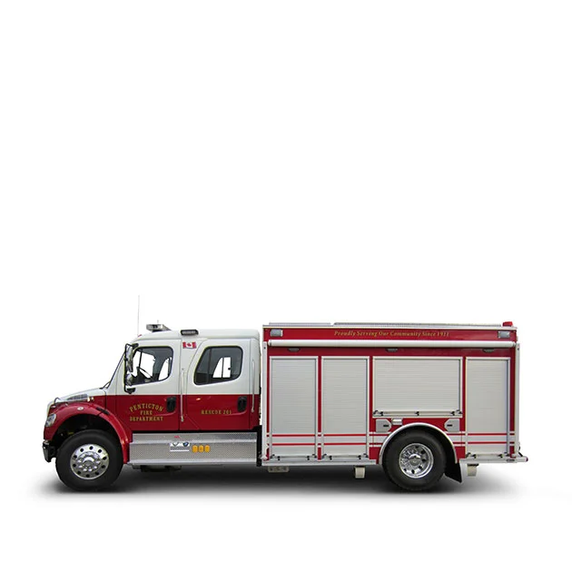 PENTICTON FIRE DEPARTMENT Built on a Freightliner M2, 4 Door Chassis, Penticton’s Rescue utilizes a Cummins ISL9 and an Allison EVS 3000 transmission which yields 350 horse power.