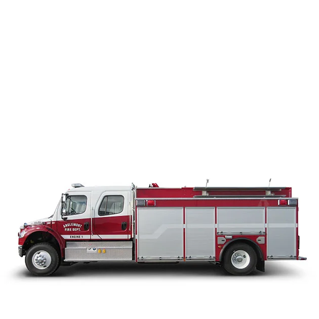 ANGLEMONT FIRE DEPARTMENT Built on a Freightliner M2 106 4 Door 4X4 Chassis, Anglemont’s Pumper Engine utilizes a Cummins ISL and an Allison EVS 3000 transmission which yields 350 horse power.