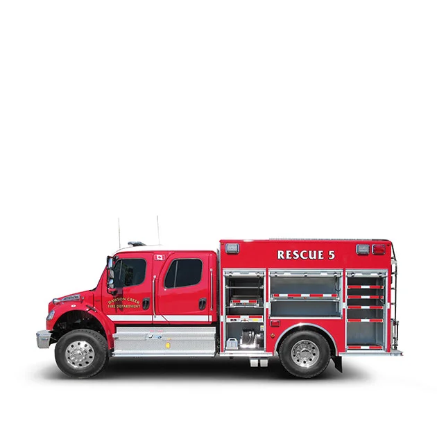 DAWSON CREEK FIRE DEPARTMENT Built on a Freightliner M2 106 - 4X4 Chassis, Dawson Creek’s Rescue utilizes a Cummins L9 and an Allison EVS 3000 transmission which yields 350 horse power.