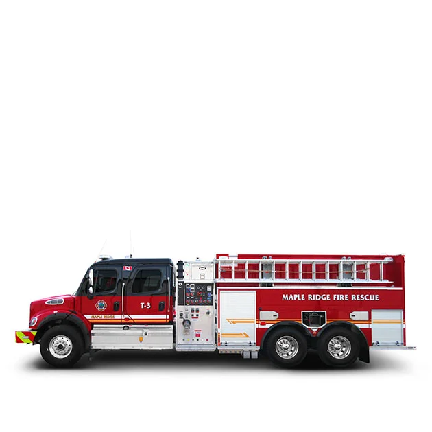 MAPLE RIDGE FIRE DEPARTMENT Built on a Freightliner M2 112 Chassis, Maple Ridge’s Tanker Pumper utilizes a Cummins ISL 9 and an Allison EVS 4000 transmission which yields 450 horse power.
